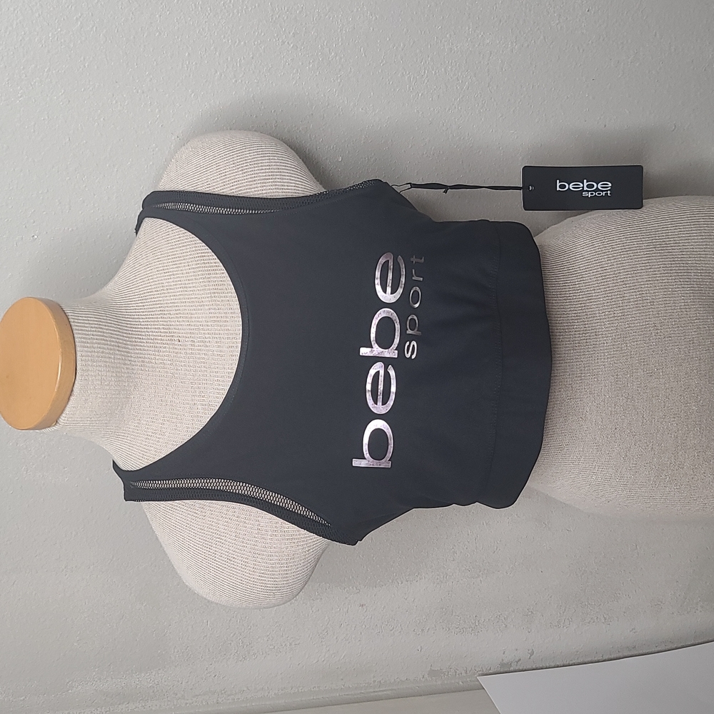 Nwt Bebe Black Sports Bra